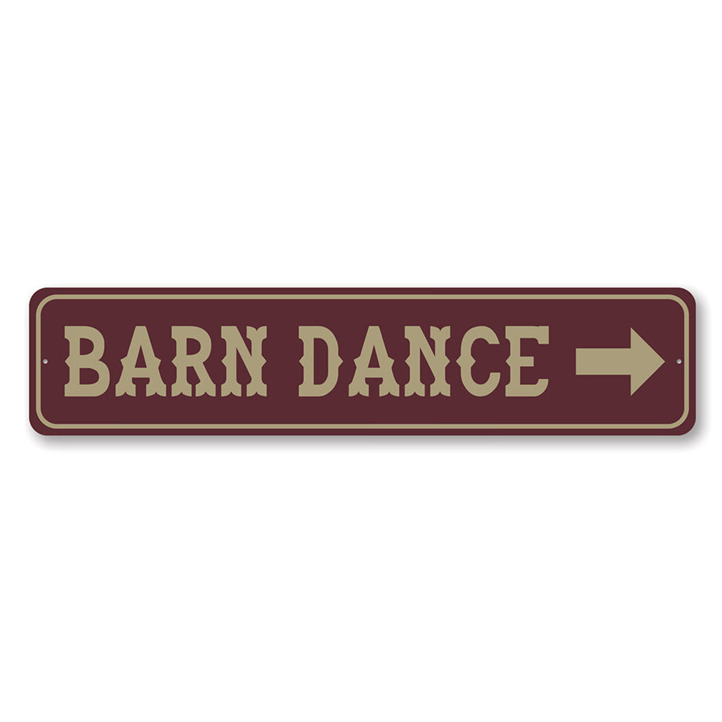Barn Dance Metal Sign