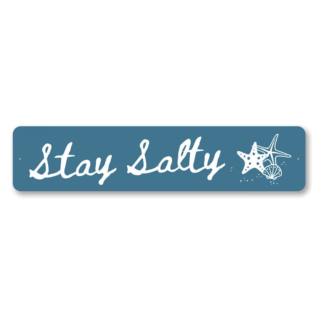 Stay Salty Beach Metal Sign