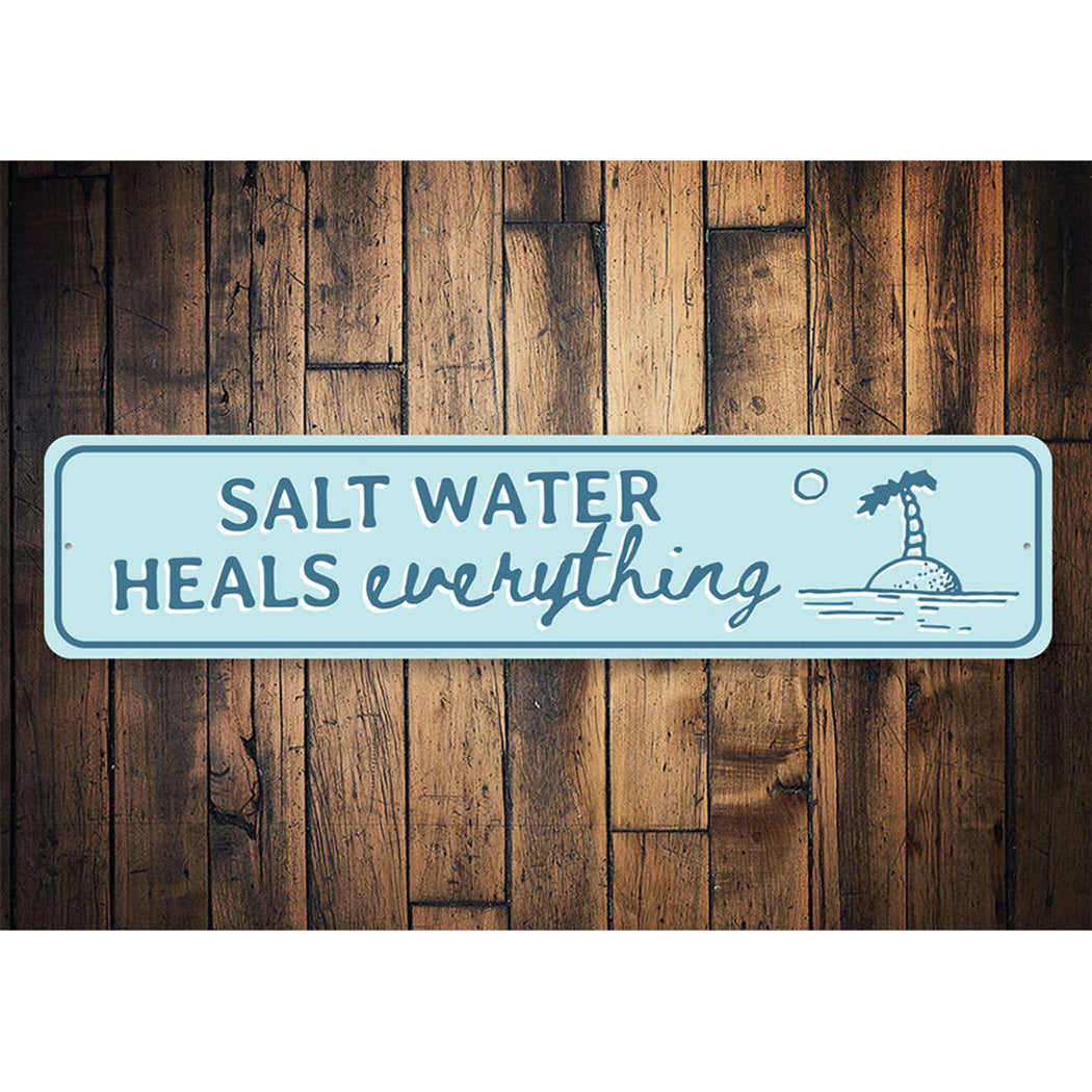 Saltwater Heals Sign