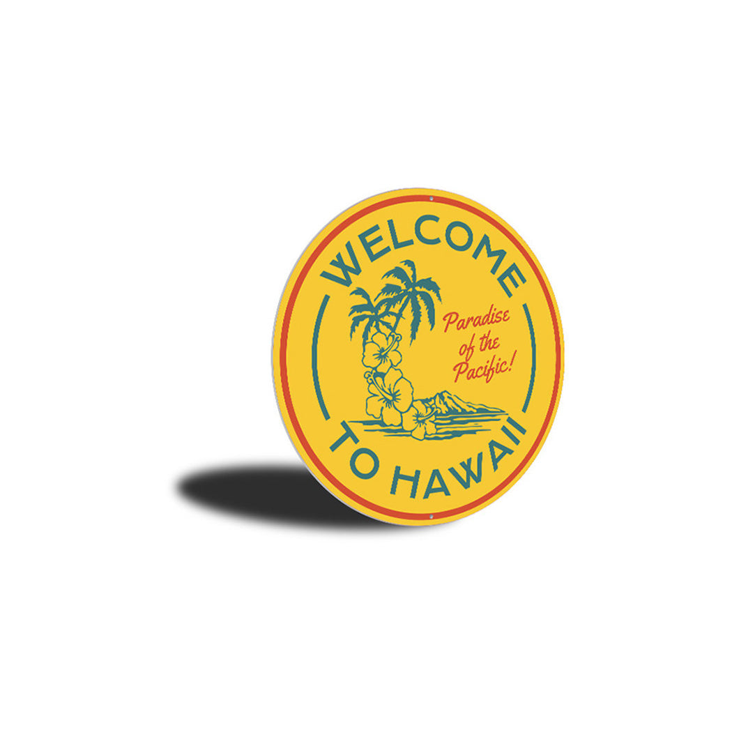 Welcome to Hawaii Beach House Sign, Beach Lover Gift Aluminum Sign