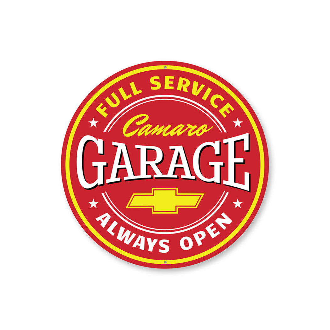 Camaro Garage Always Open, Decorative Garage Sign, Father's Day Gift Sign, Classic Car Sign