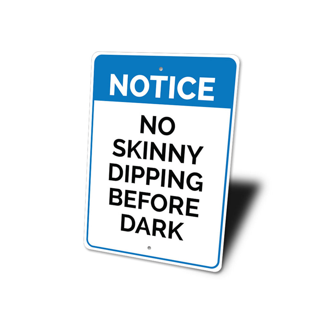 No Skinny Dipping Sign