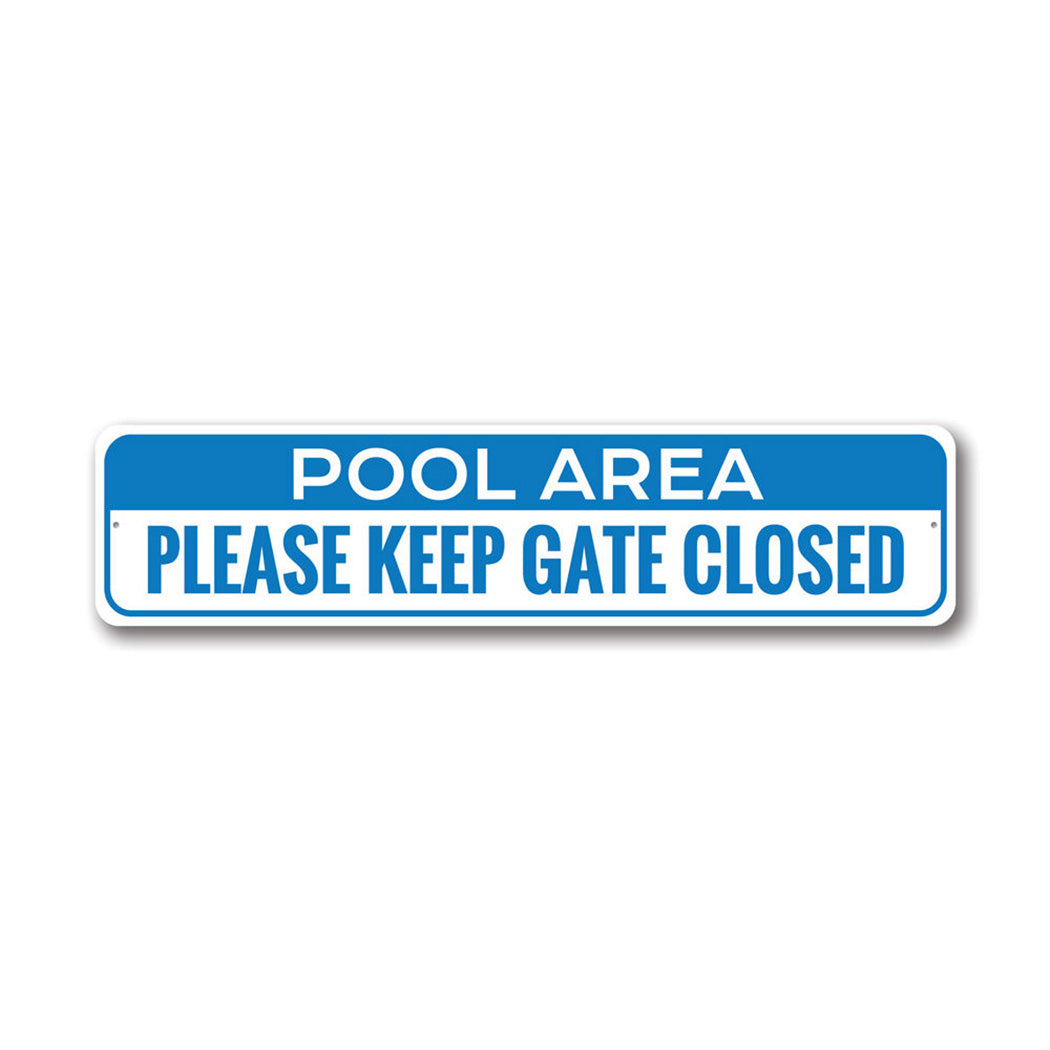 Pool Area Metal Sign