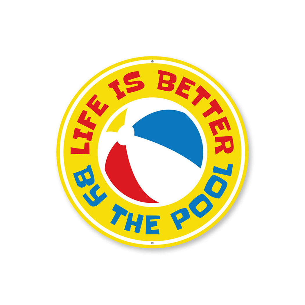 Life is Better by the Pool, Housewarming Gift Idea, Garden Pool Sign, Home Sign