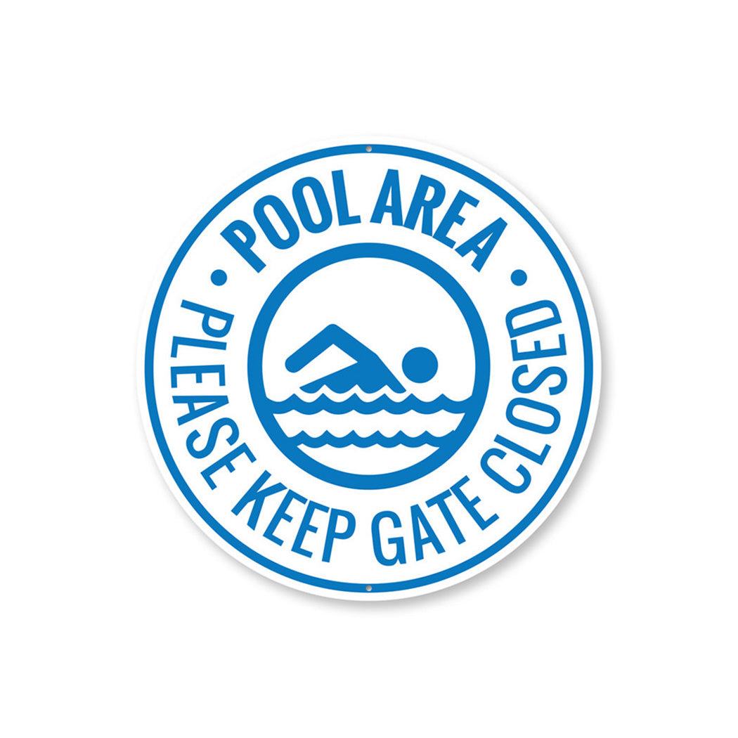 Pool Area Keep Gate Closed, Garden Poolside Sign, Decorative Home Sign