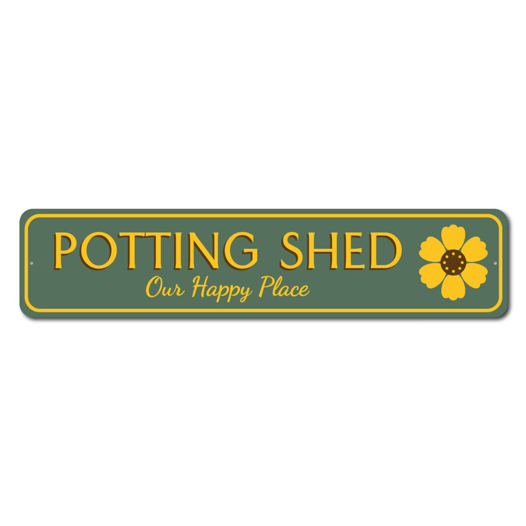 Potting Shed Metal Sign