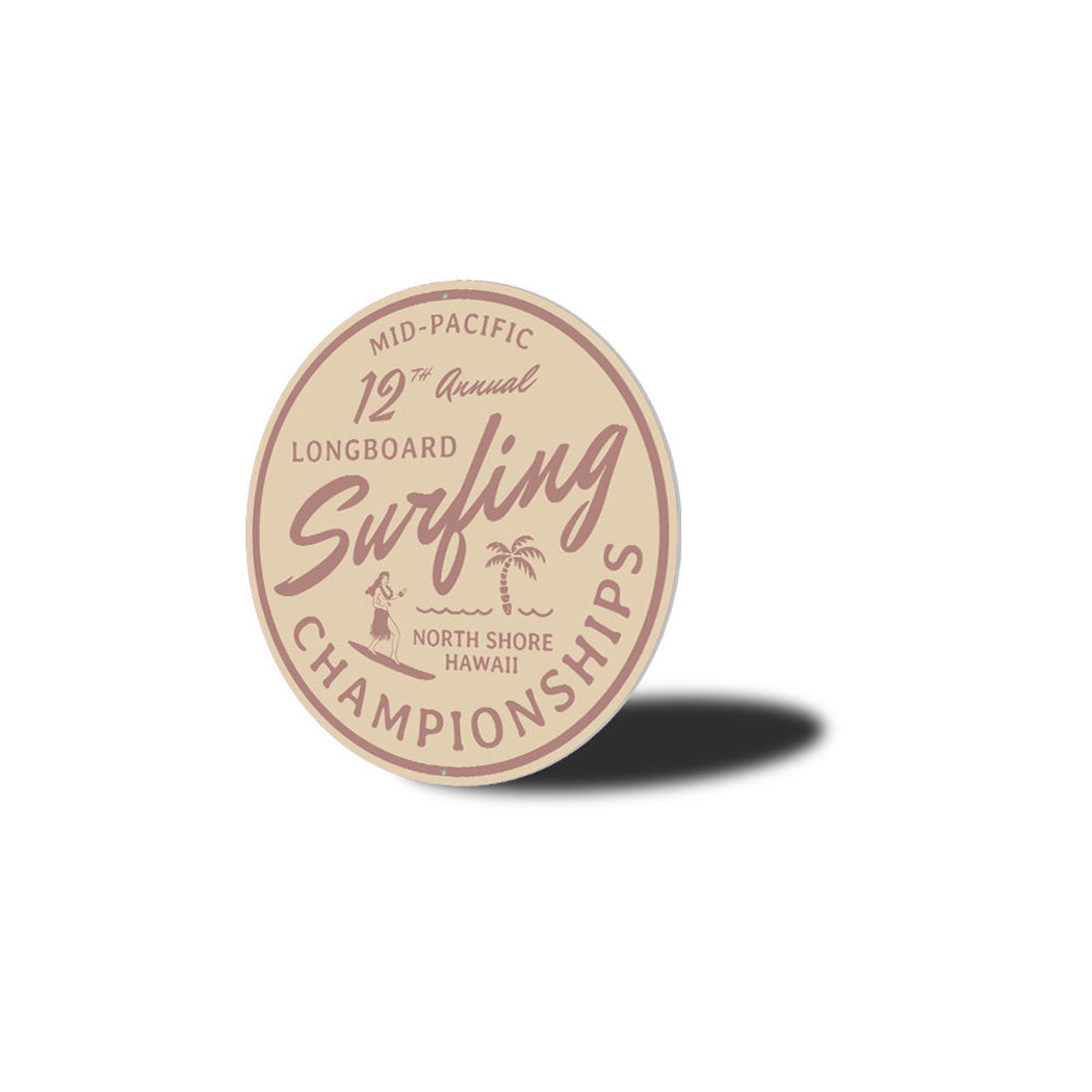 Surfing Championships Metal Sign