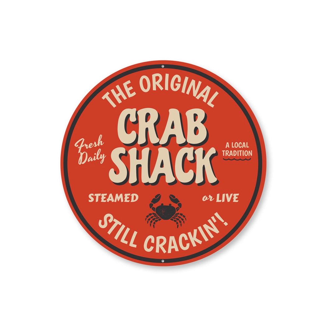 The Original Crab Shack Sign, Restaurant Decor, Seafood Aluminum Sign