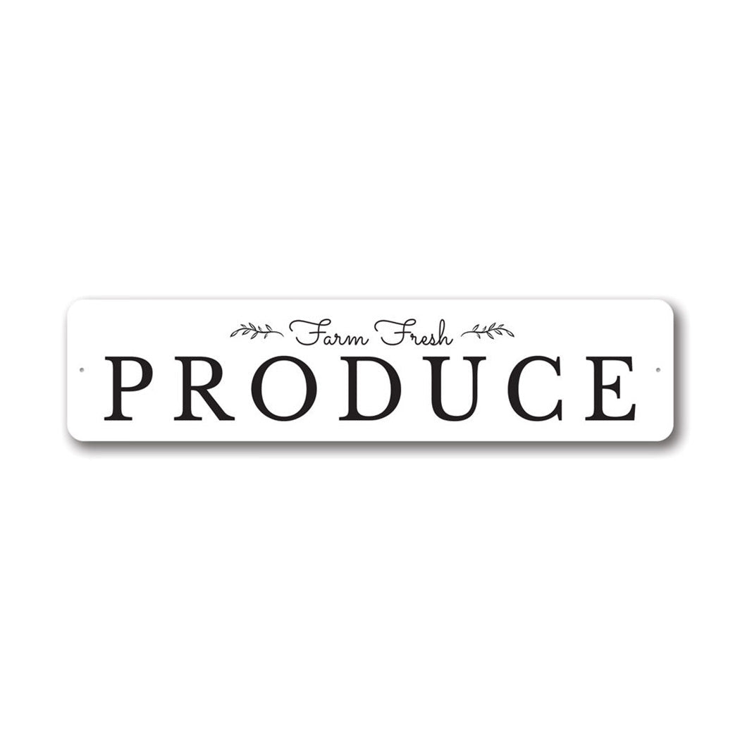 Farm Fresh Produce Metal Sign