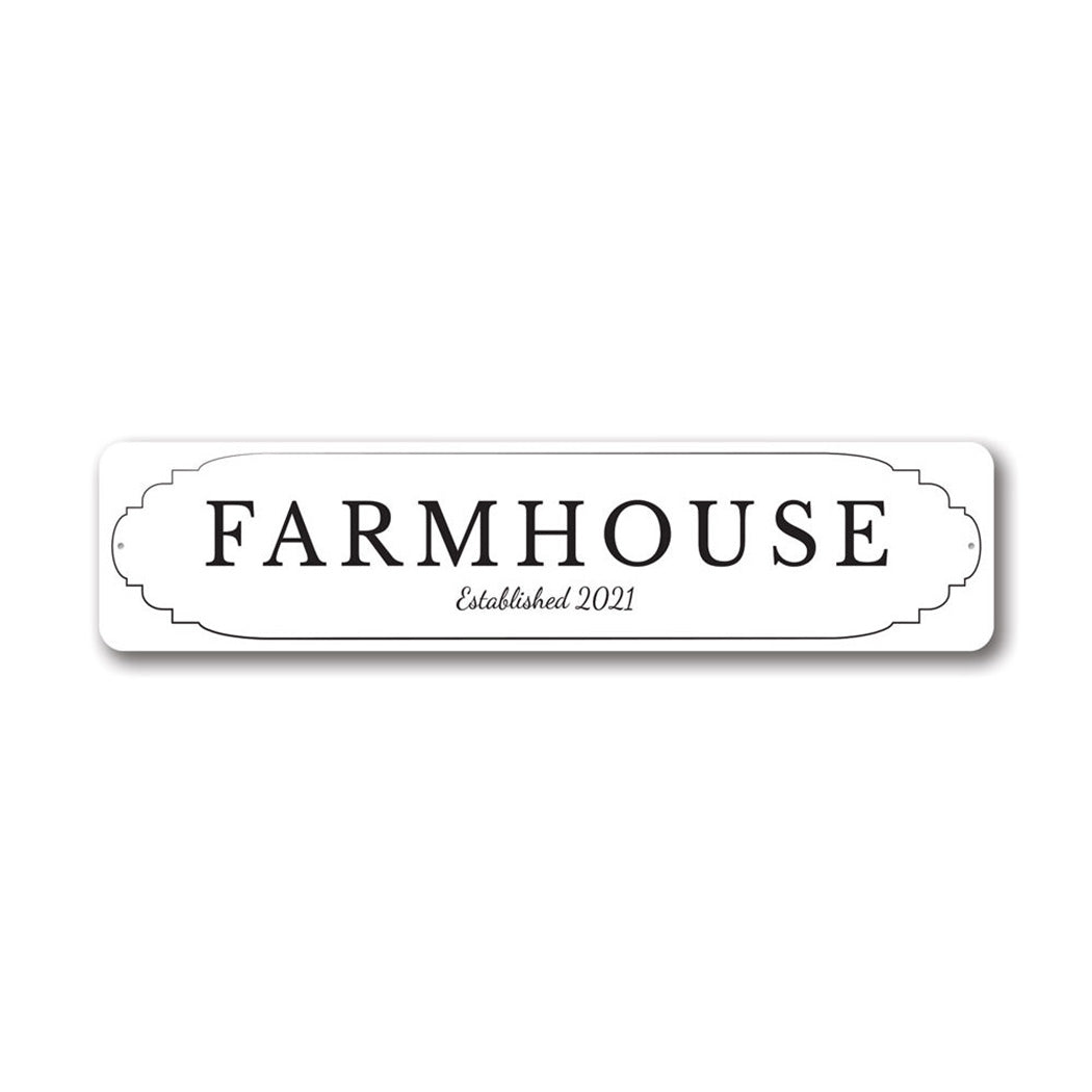 Farmhouse Established Metal Sign
