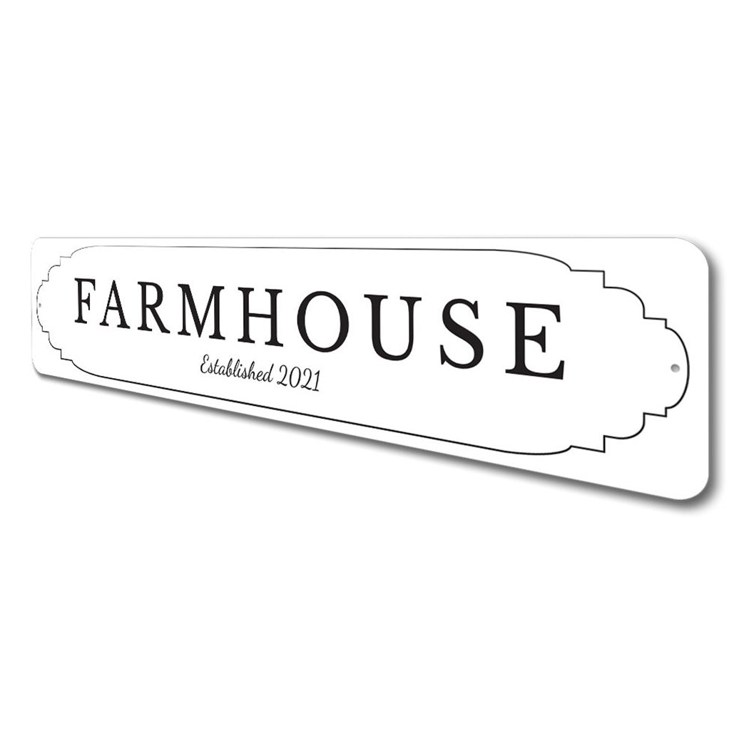 Farmhouse Established Sign