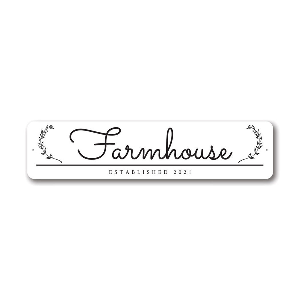 Artsy Farmhouse Established Metal Sign