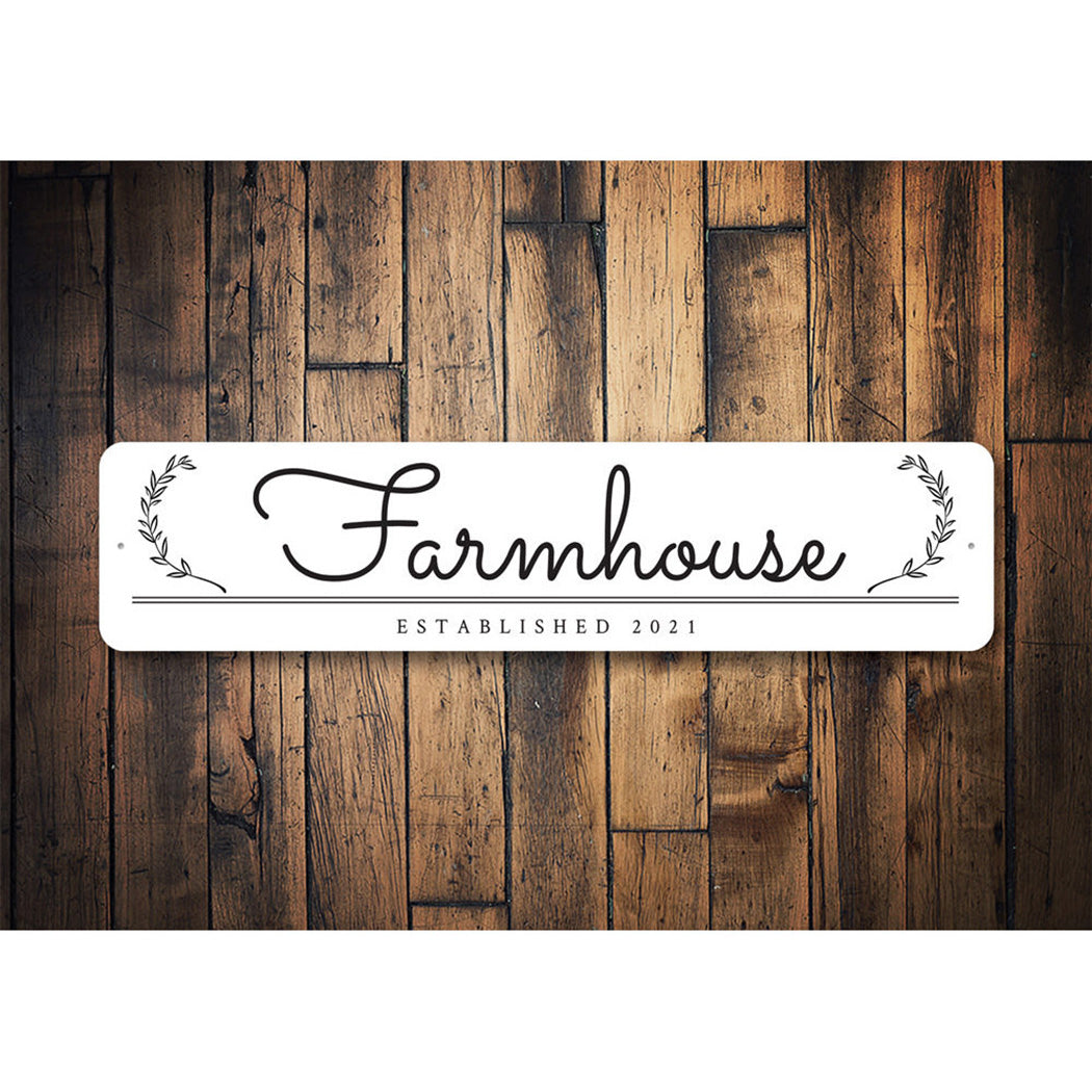 Artsy Farmhouse Established Sign