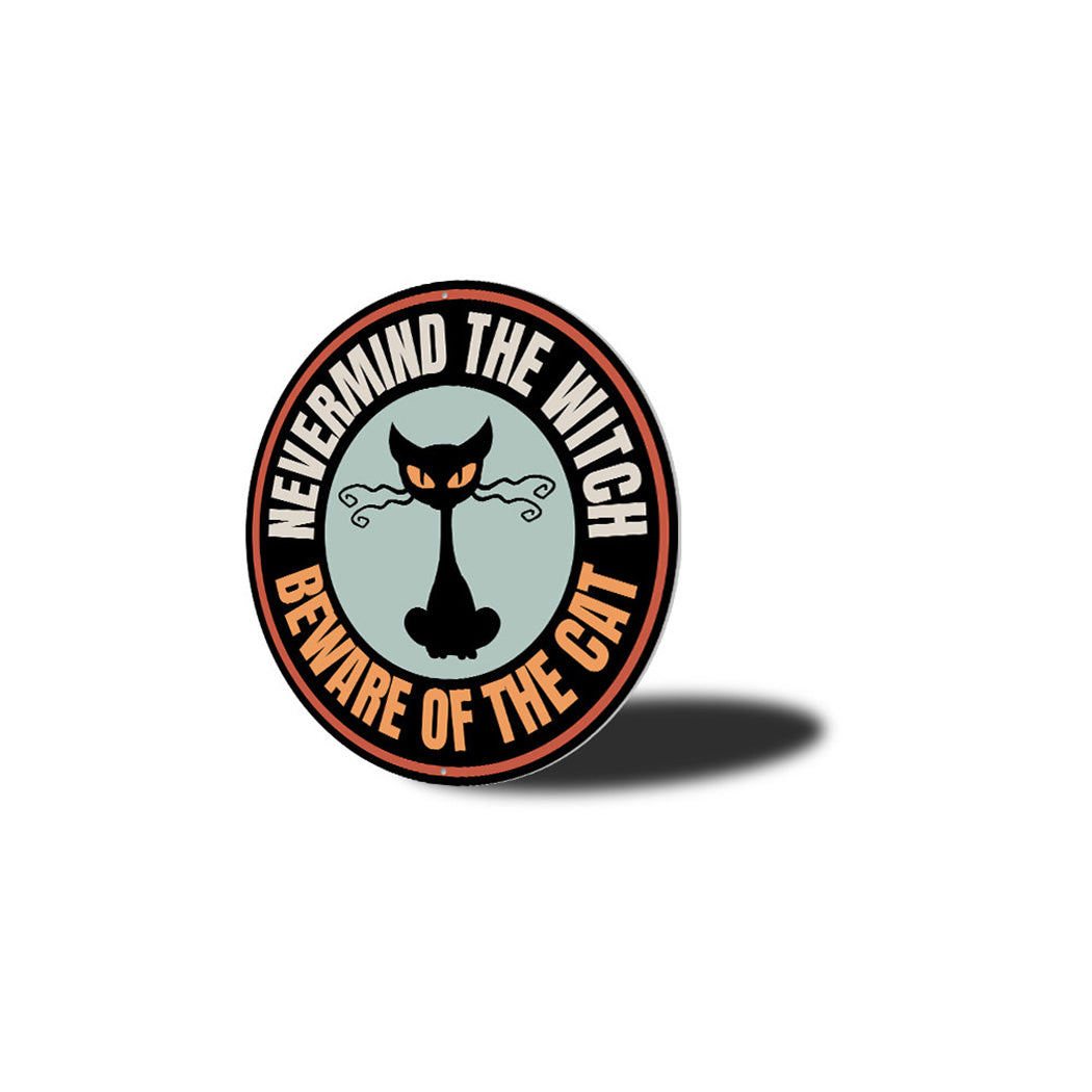 Halloween Cat Metal Sign