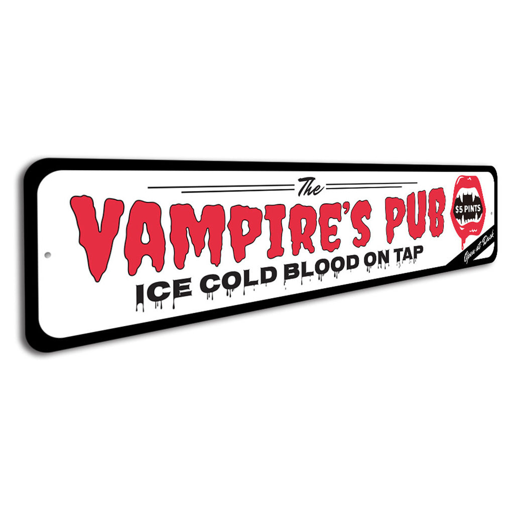 Ice Cold Blood Vampire Pub Sign