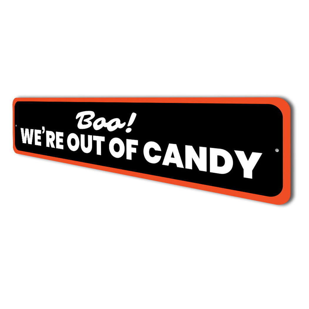 Out of Candy Halloween Sign
