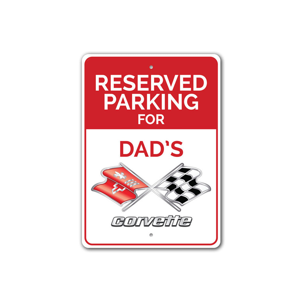 Reserved Parking Chevy Corvette Sign