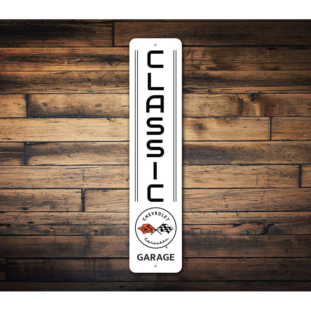 Classic Garage Chevy Corvette Sign
