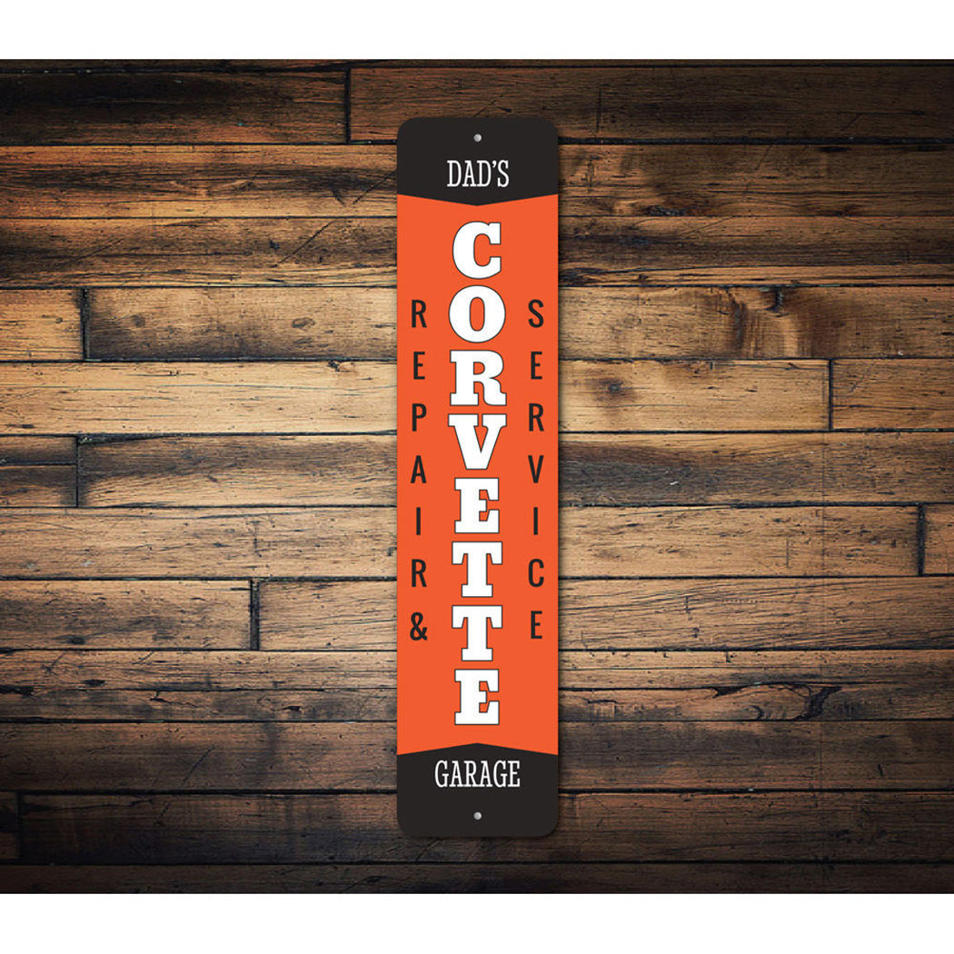Corvette Garage Repair Sign