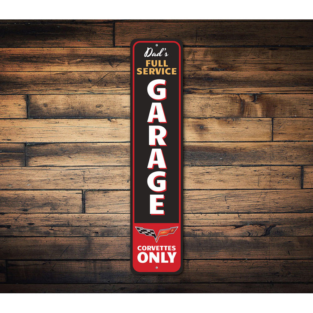 Full Service Corvette Garage Sign