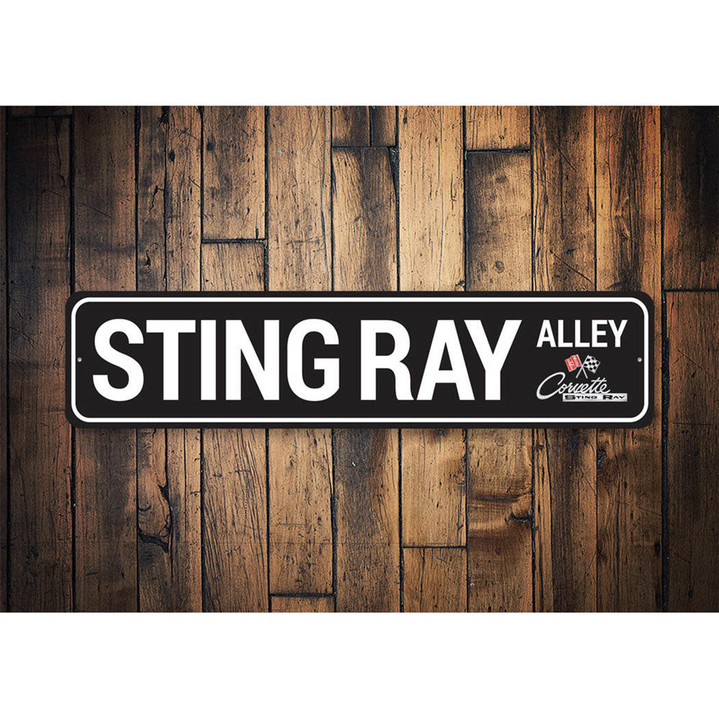 Sting Ray Alley Chevy Corvette Sign