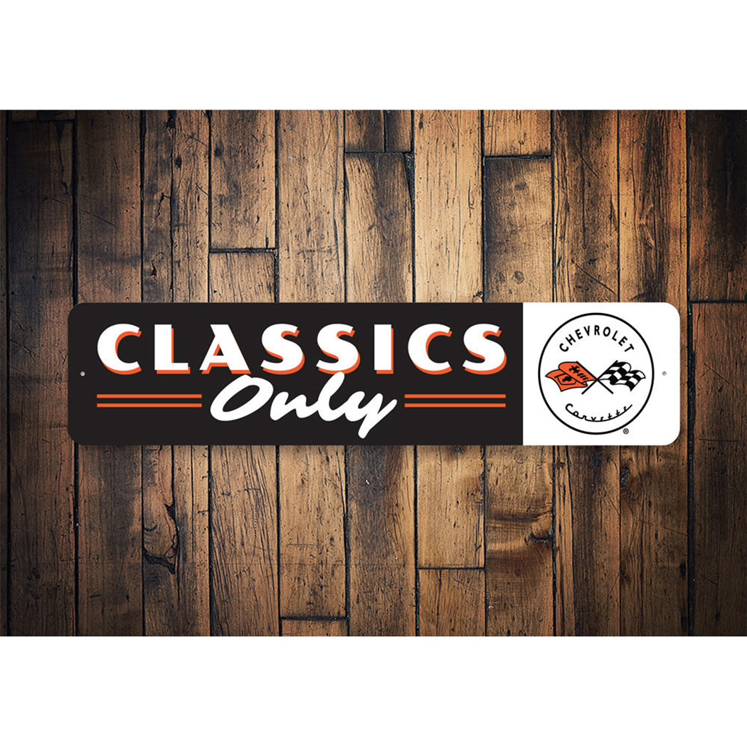 Classics Only Chevy Corvette Sign