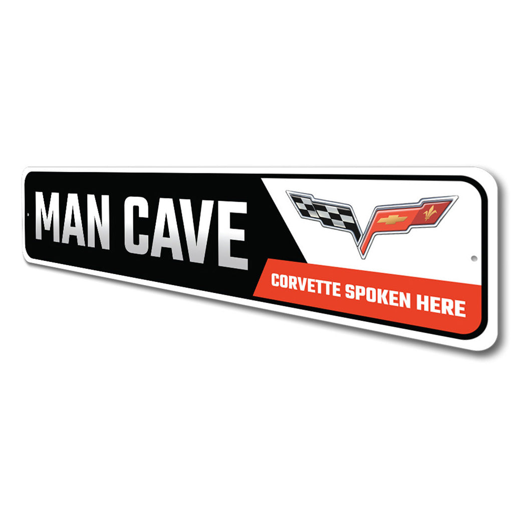 Man Cave Chevy Corvette Sign