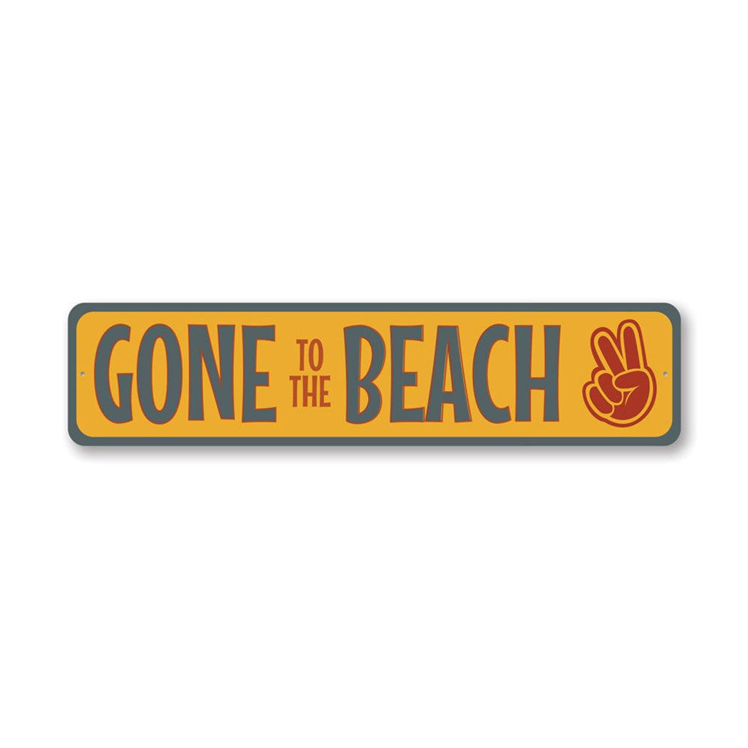 Retro Beach Metal Sign