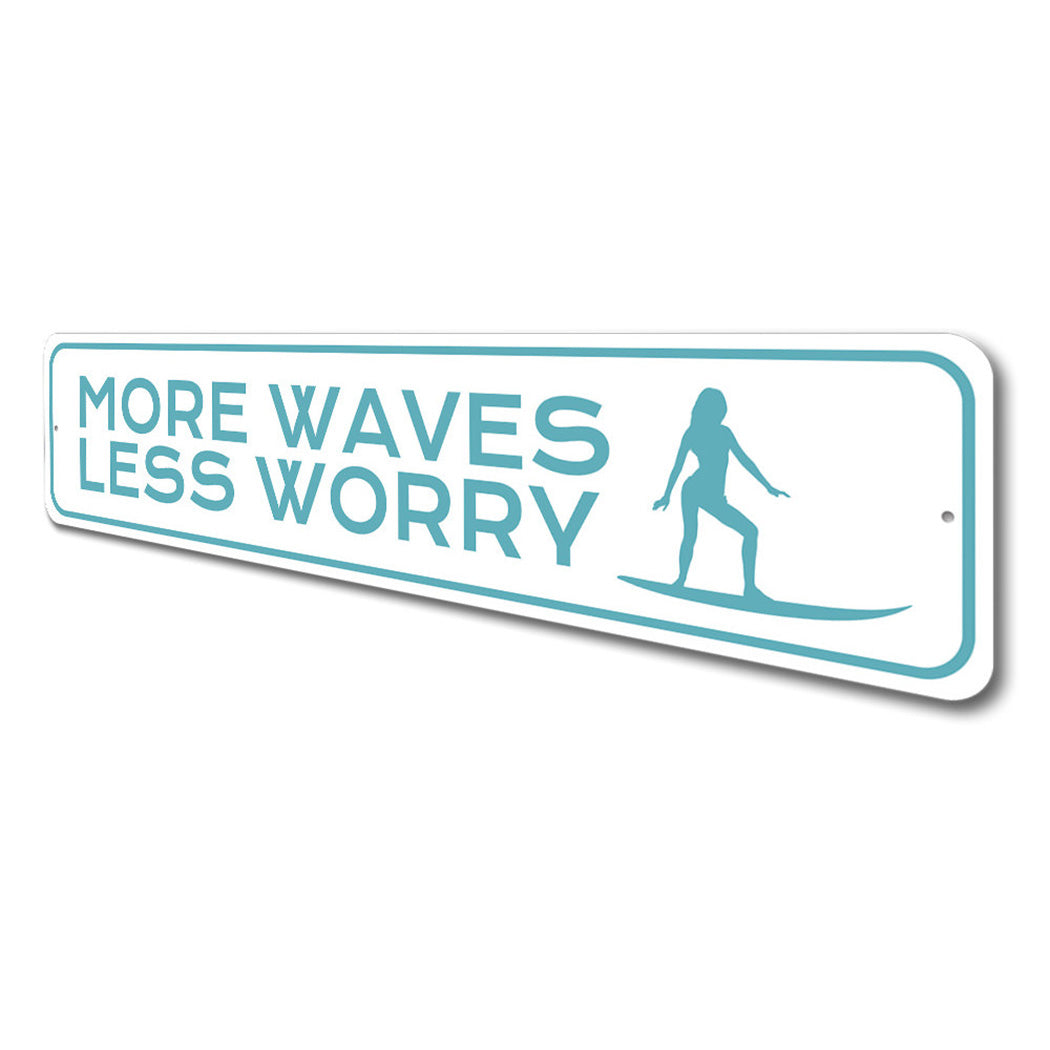 More Waves, Less Worry Sign