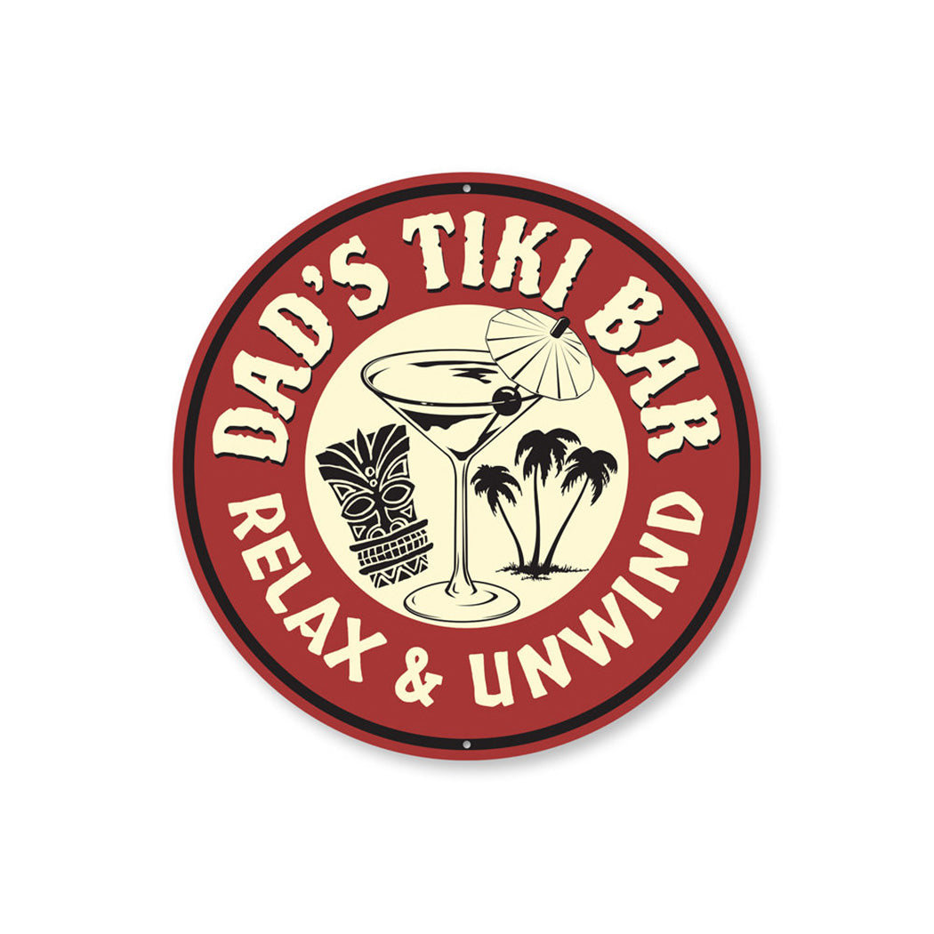 Dad's Tiki Bar Sign, Beach Bar Sign