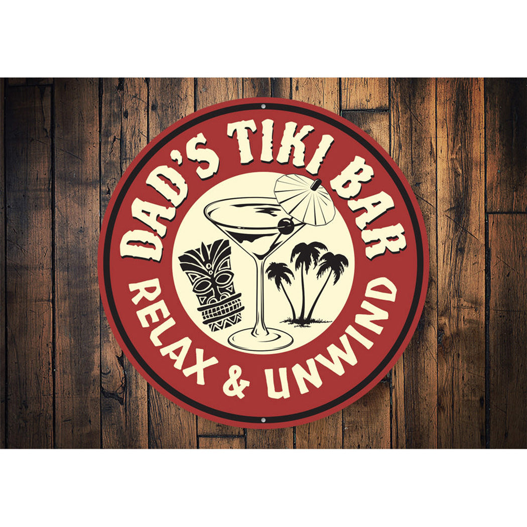 Dad's Tiki Bar Sign, Beach Bar Sign