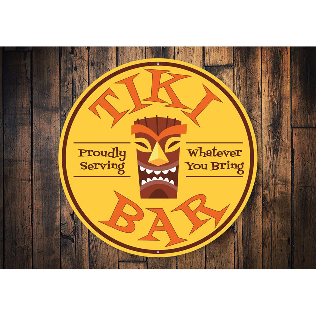 Tiki Bar Circle Sign