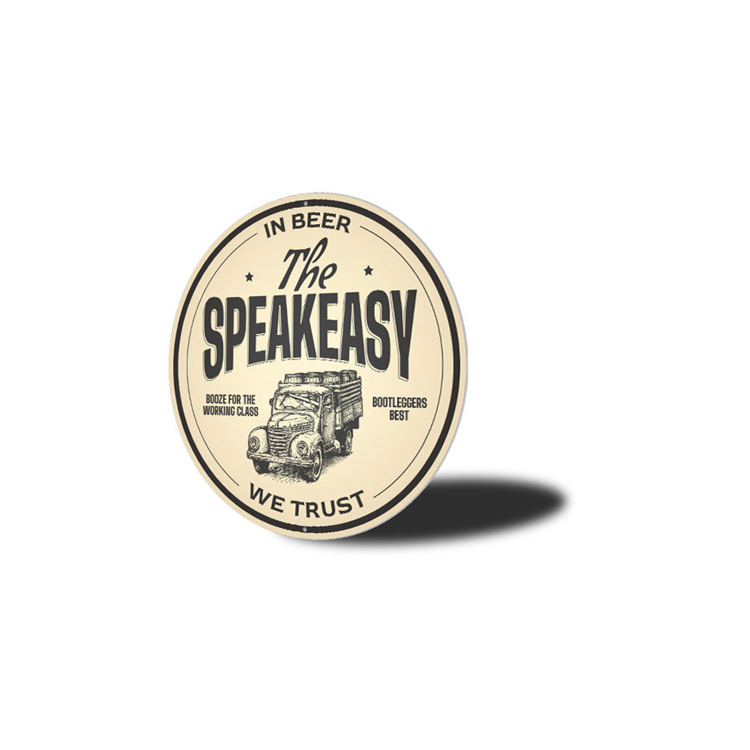 In Beer We Trust Bar Metal Sign