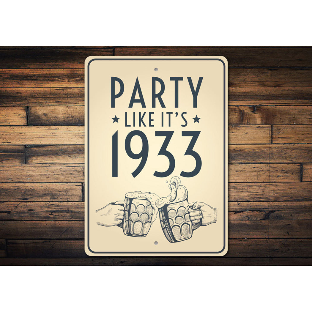 Party Like It's 1933 Beer Sign