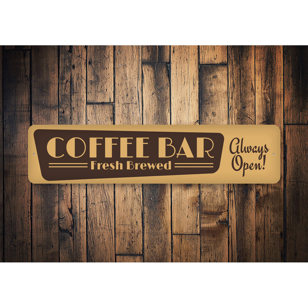 Fresh Brewed Coffee Bar Sign