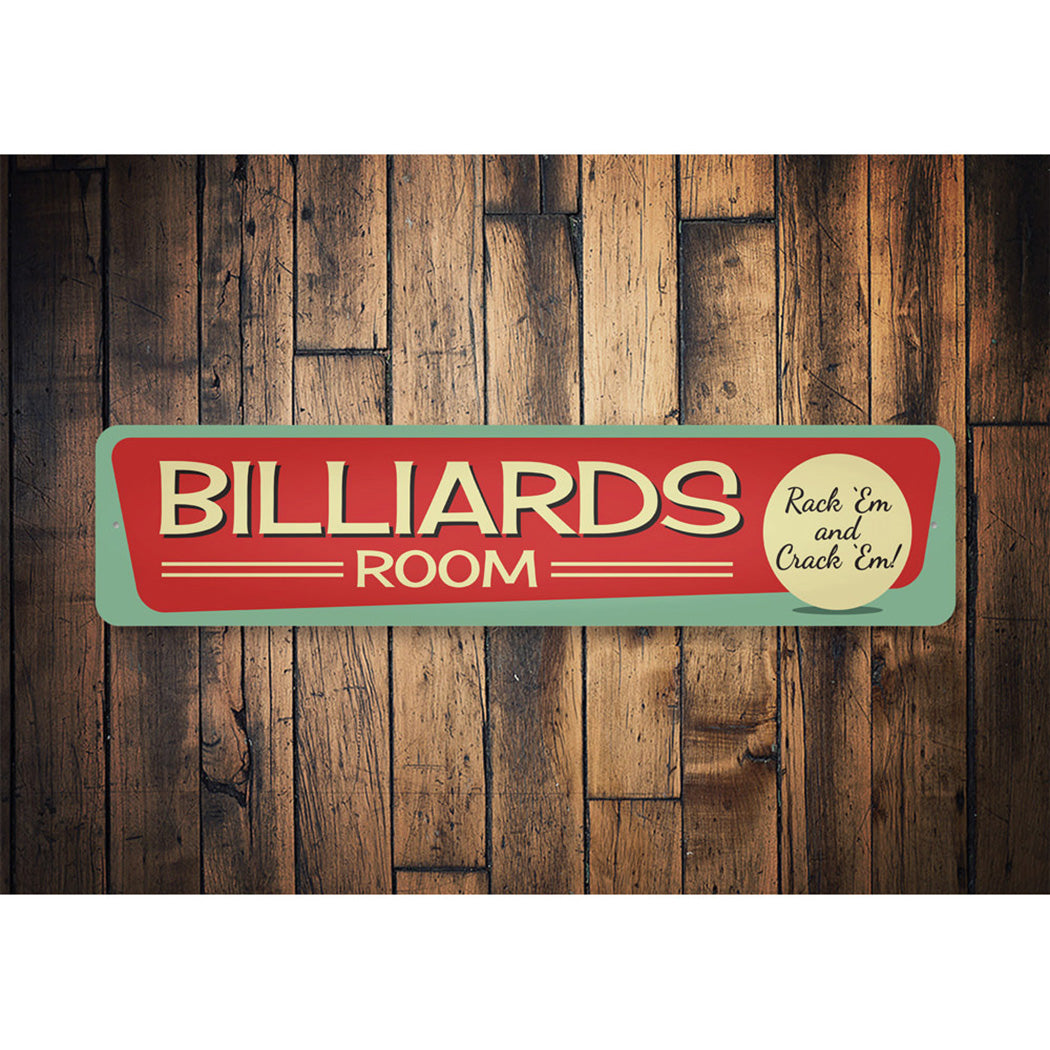 Vintage Billiards Room Sign