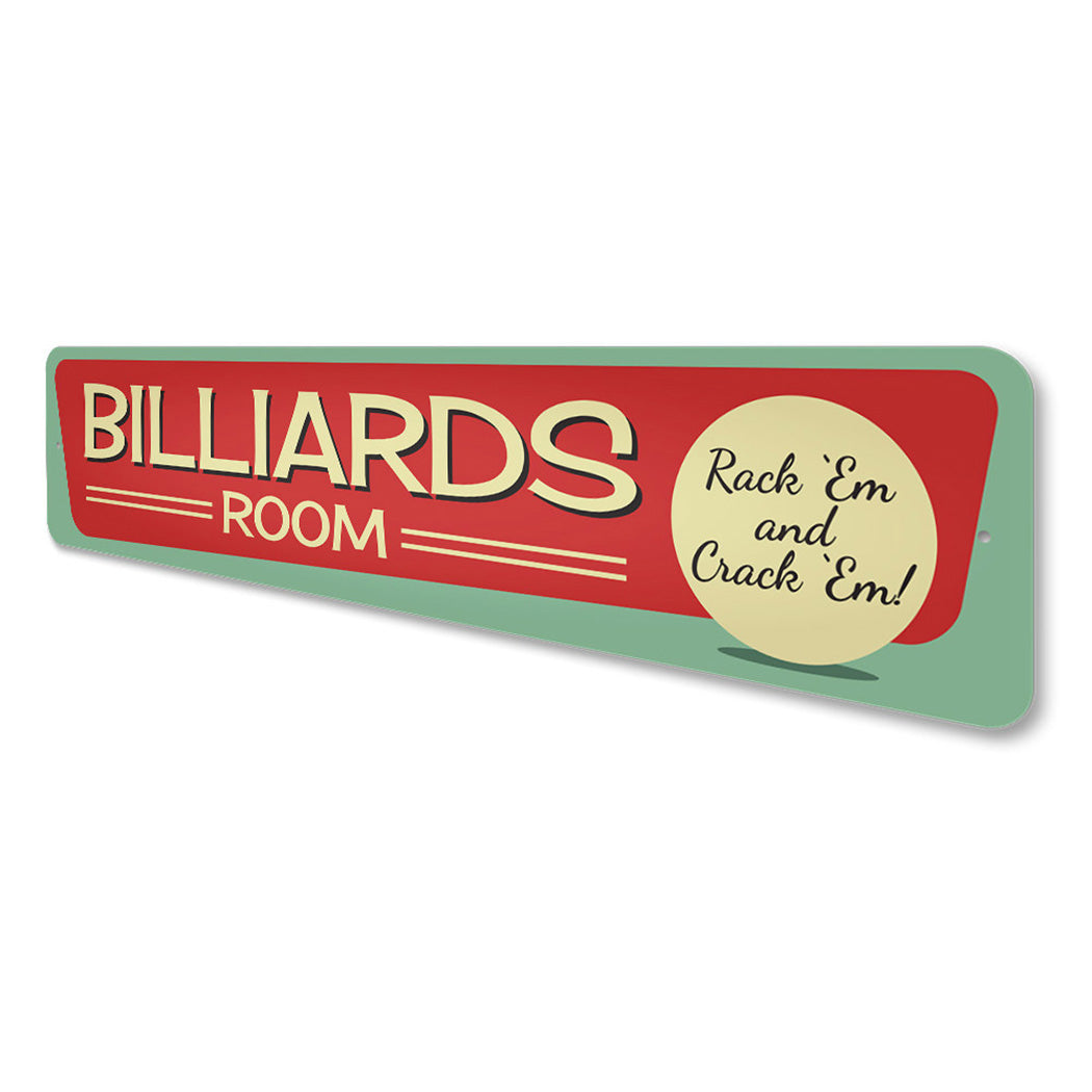 Vintage Billiards Room Sign