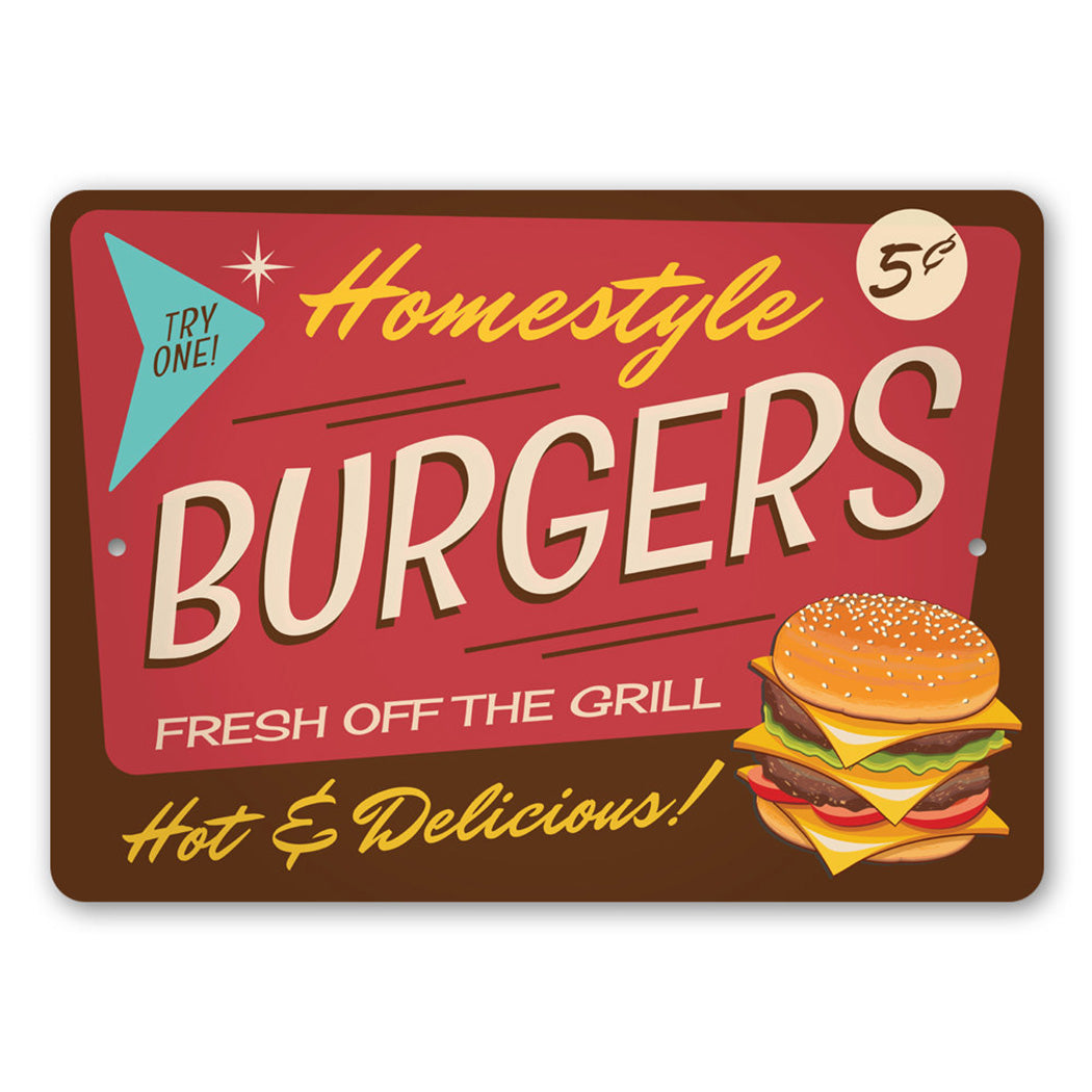 Homestyle Burgers Sign
