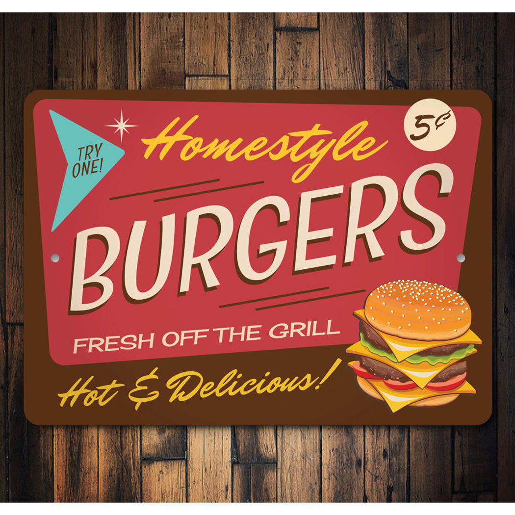 Homestyle Burgers Sign