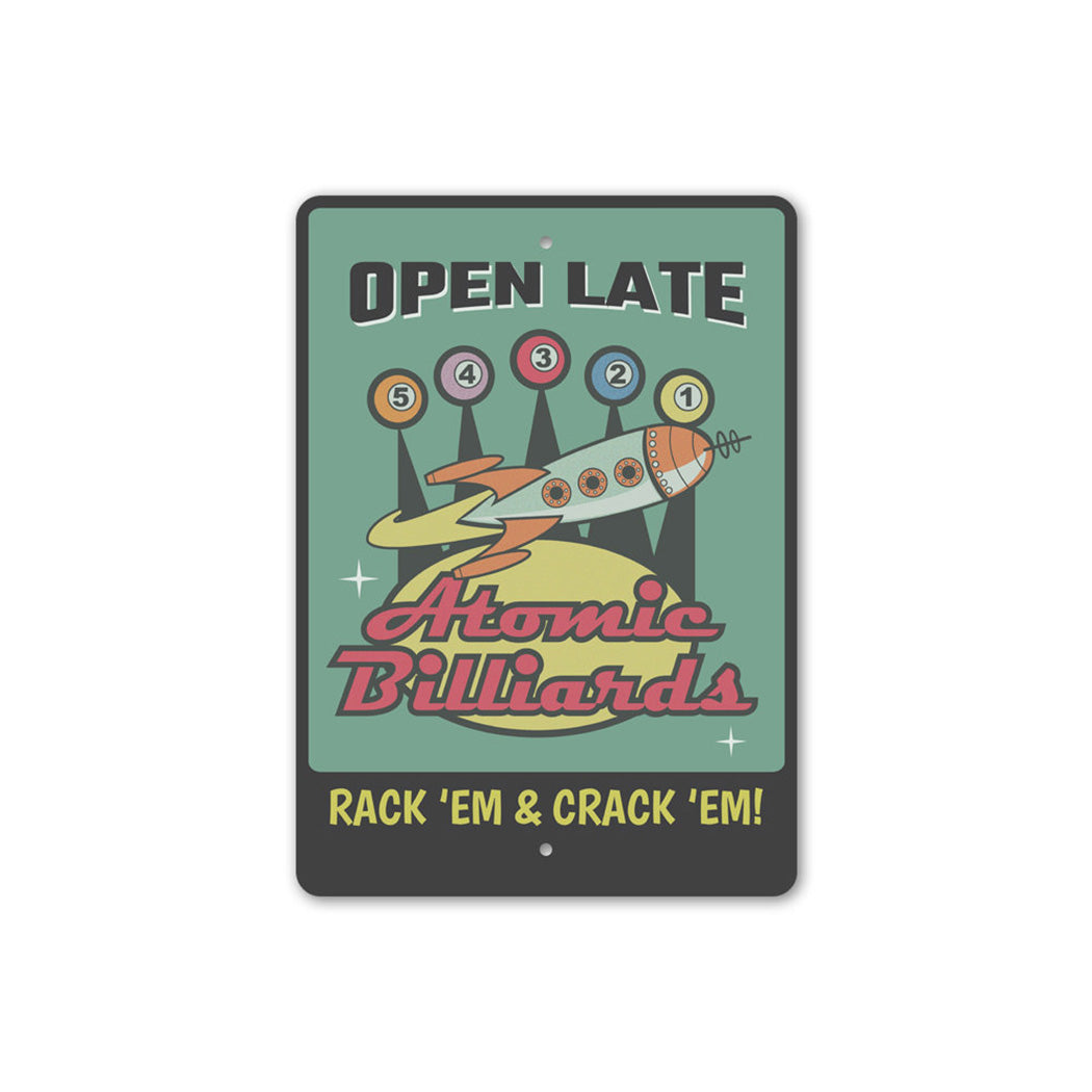Atomic Billiards Sign