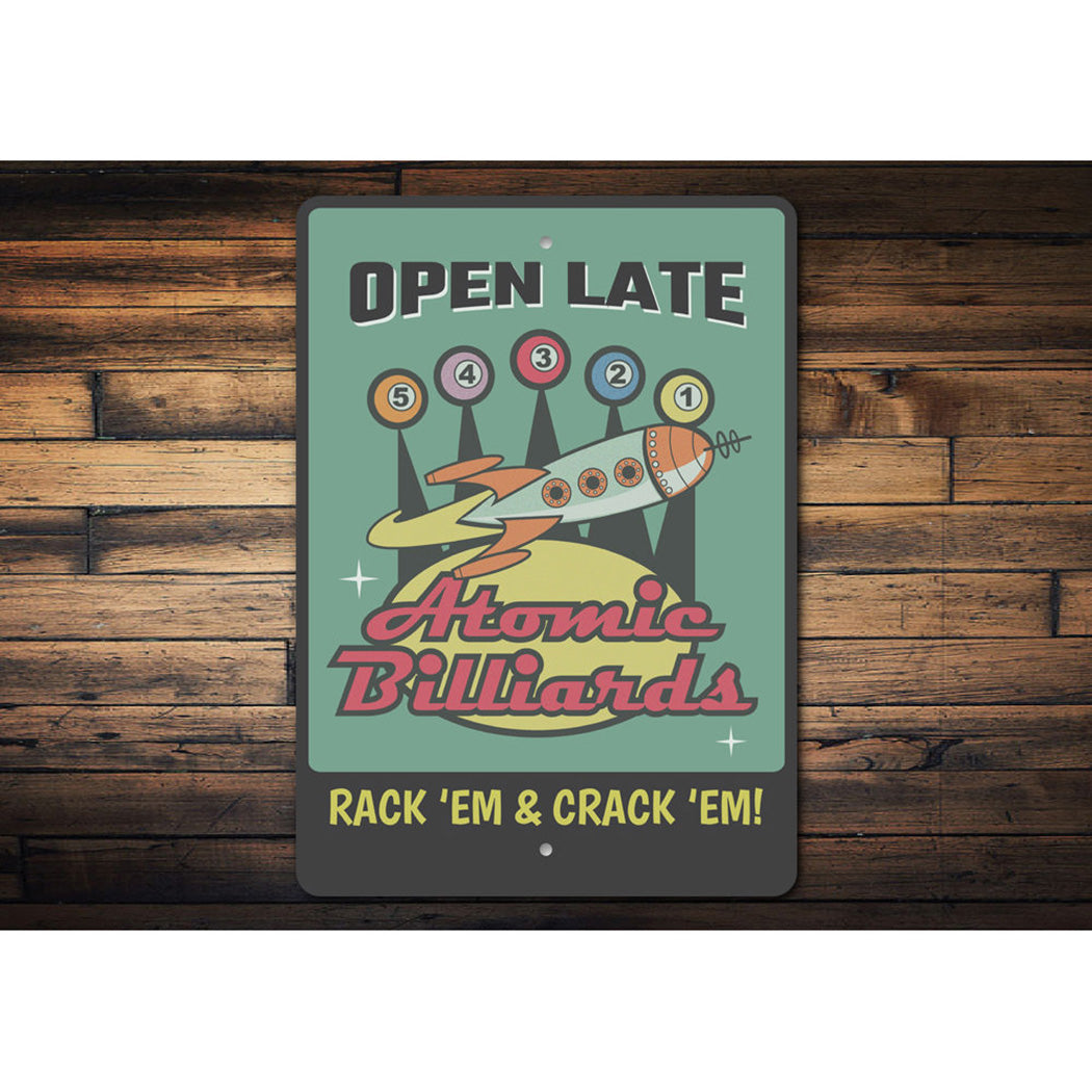 Atomic Billiards Sign