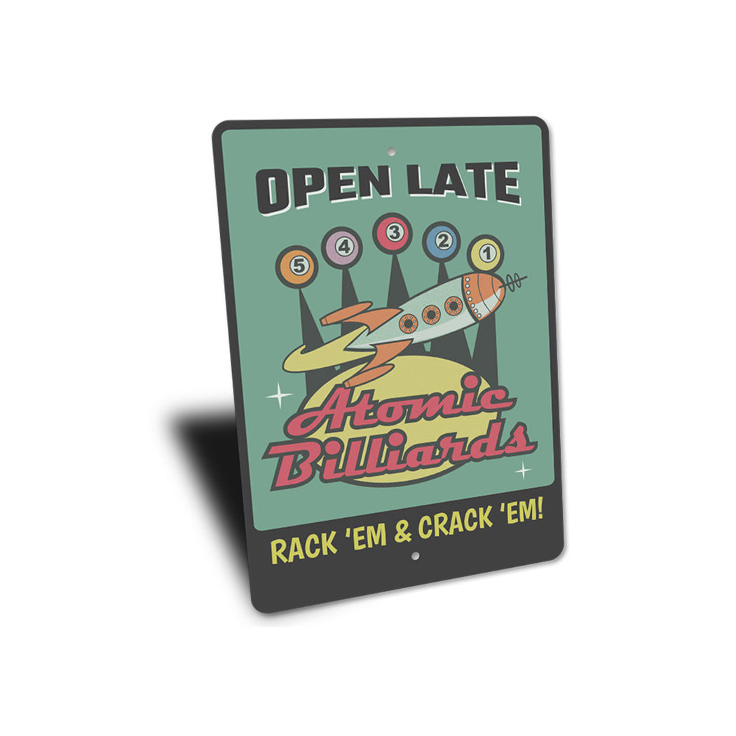 Atomic Billiards Sign
