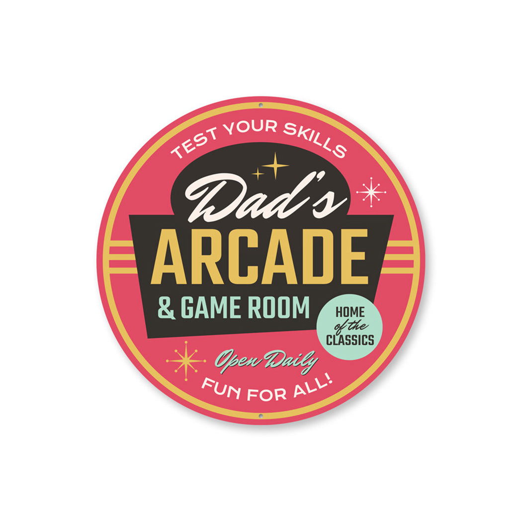 Dad's Arcade Sign