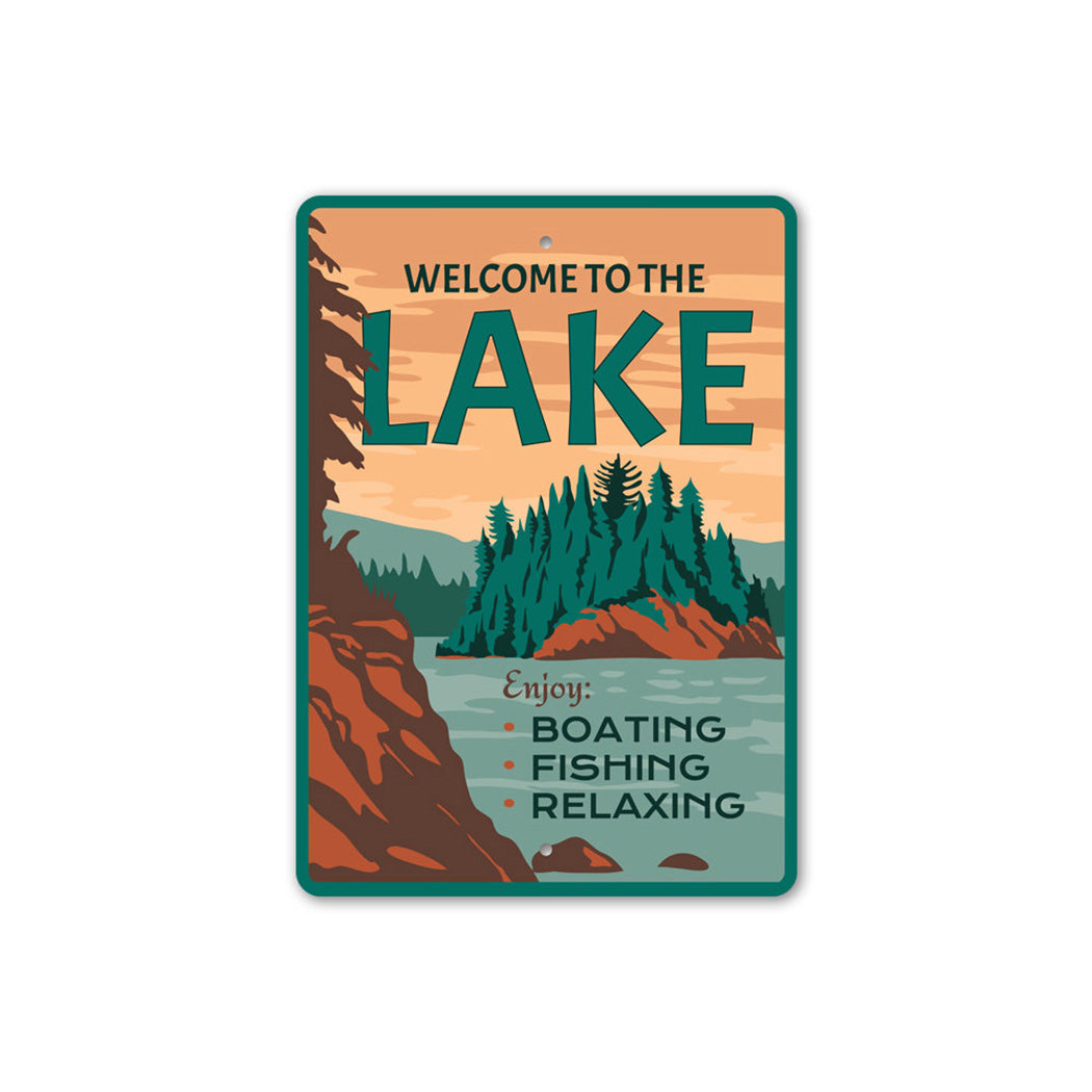 Lake Scenery Sign