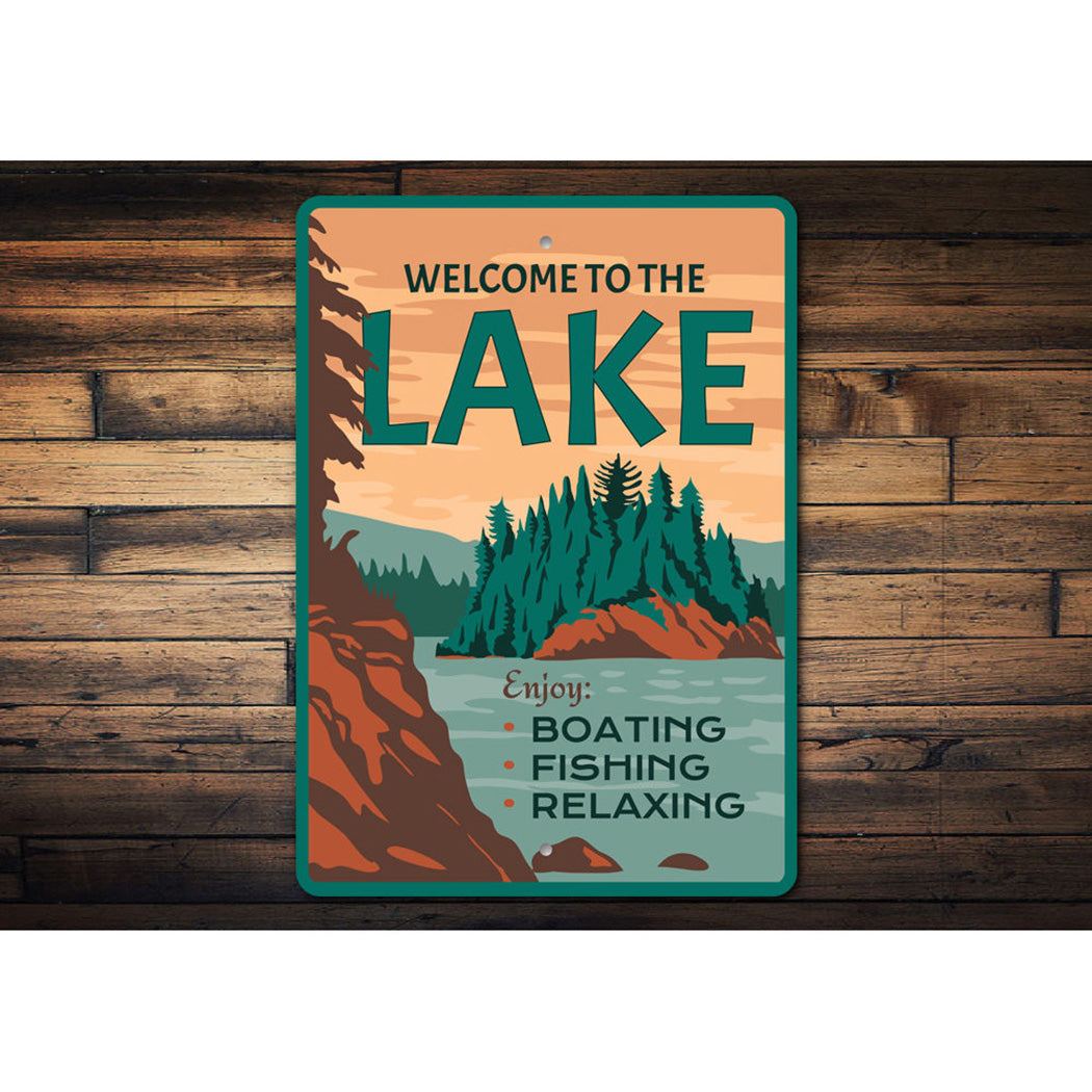 Lake Scenery Sign
