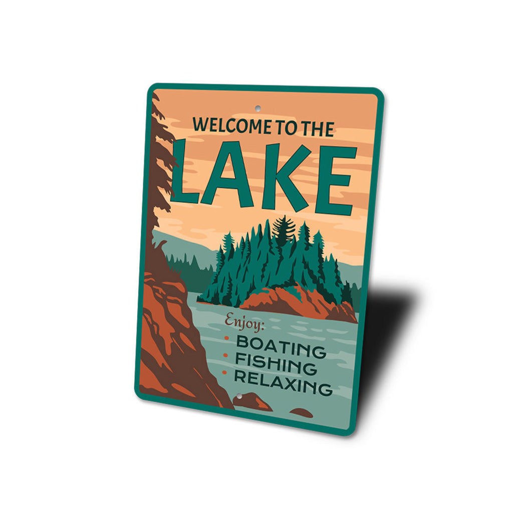 Lake Scenery Sign
