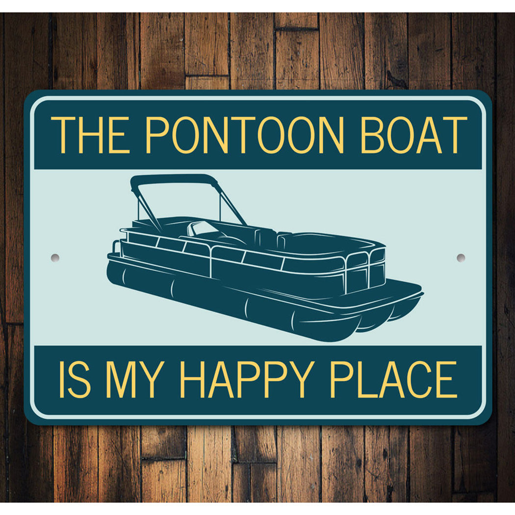 Pontoon Happy Place Sign