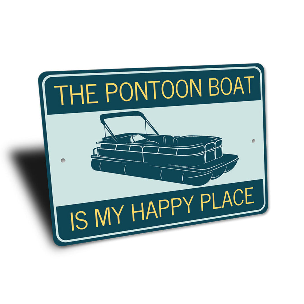 Pontoon Happy Place Sign