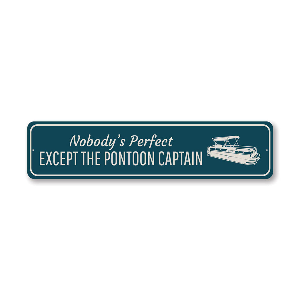 Pontoon Captain Metal Sign