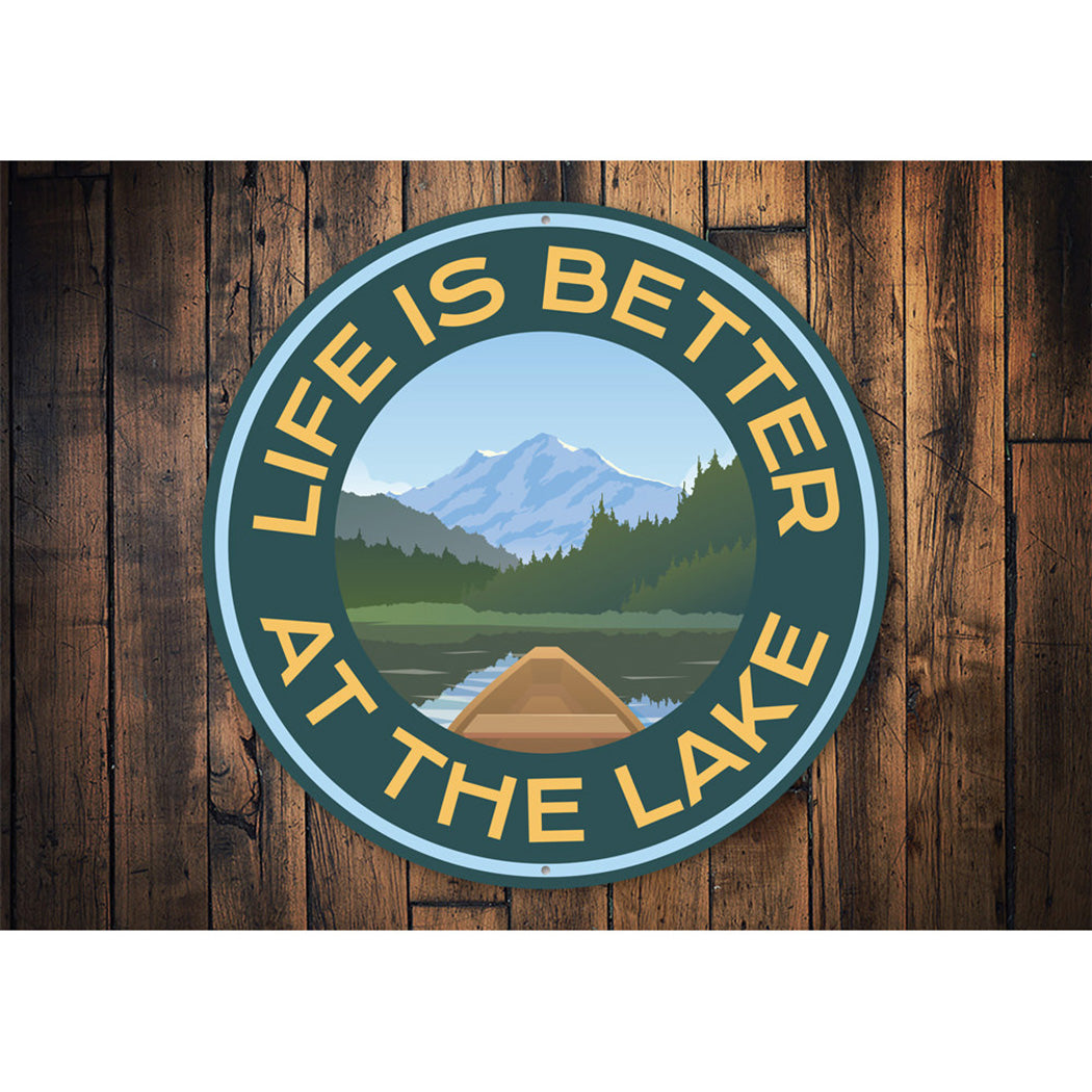 Life is Better at the Lake Sign, Lakehouse Decorative Sign